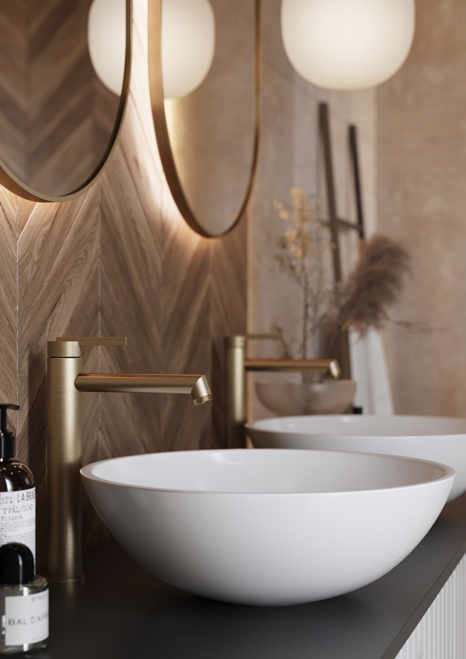 Змішувач для умивальника ORI золотий брашований 08011GN EMPORIA - Зображення 197671899-c4ca4.jpg