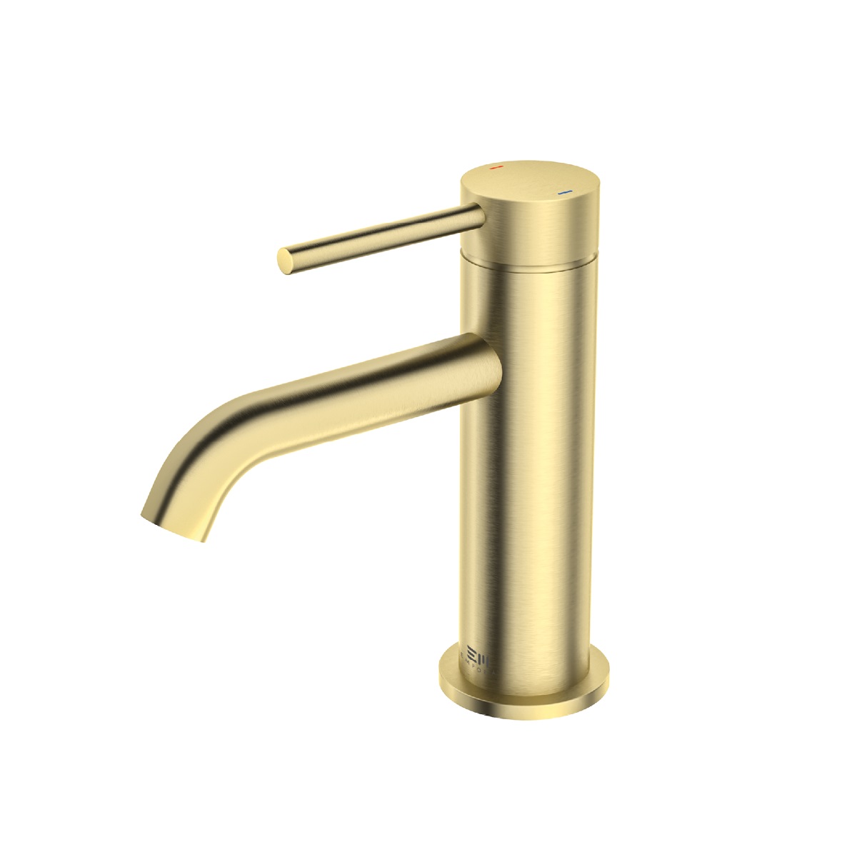 Смеситель для умывальника Fly золотой брашированный 03010GN EMPORIA - Зображення