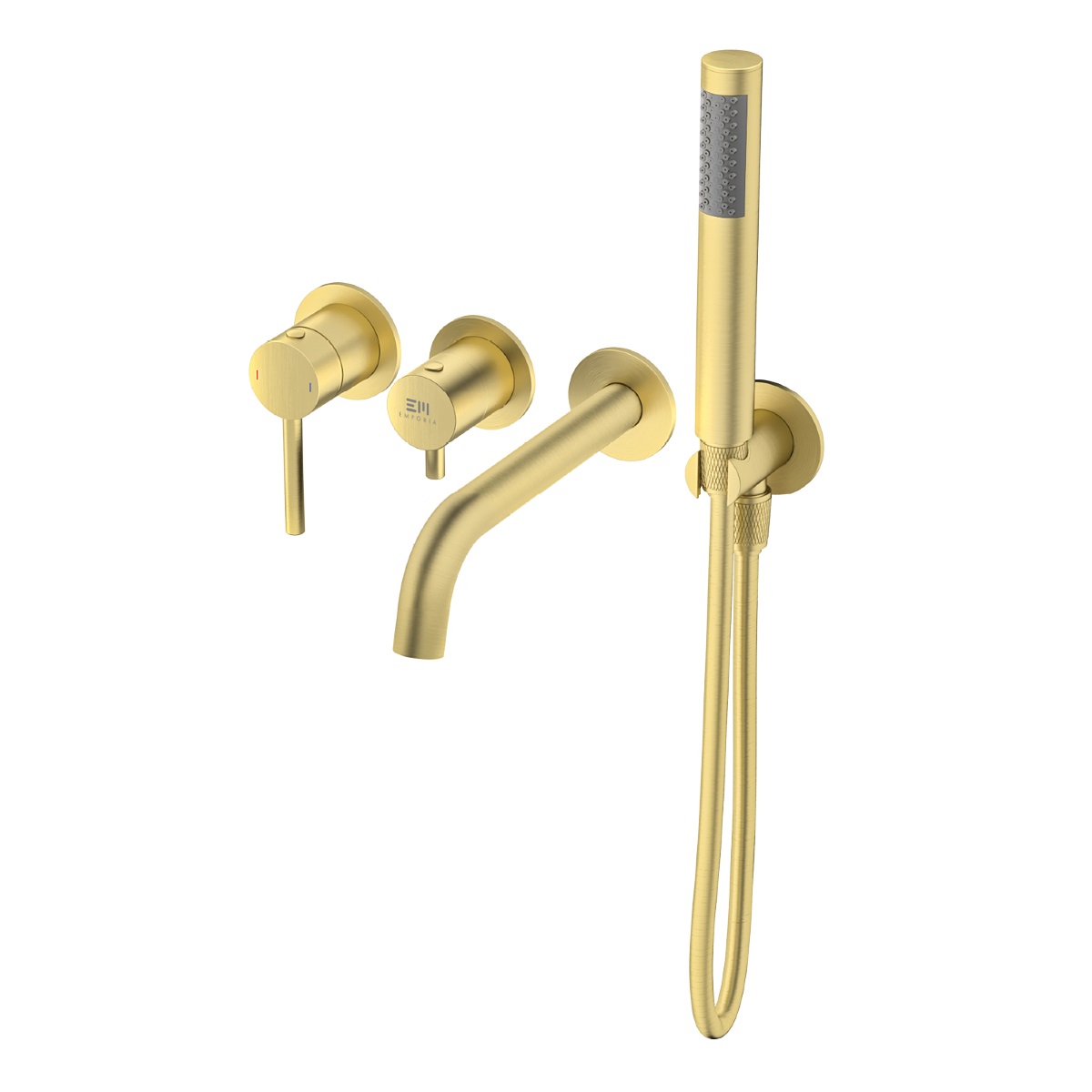 Смеситель для ванны FLY золотой брашированный 03032GN EMPORIA - Зображення