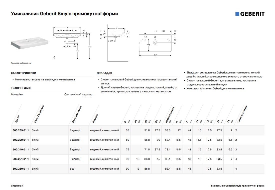 Умывальник 55 Smyle Square 500.259.01.1 Geberit - Зображення 197847243-46f08.jpg
