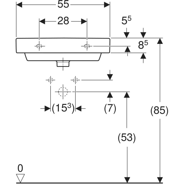 Умывальник 55 Smyle Square 500.259.01.1 Geberit - Зображення 197847243-a57dd.jpg