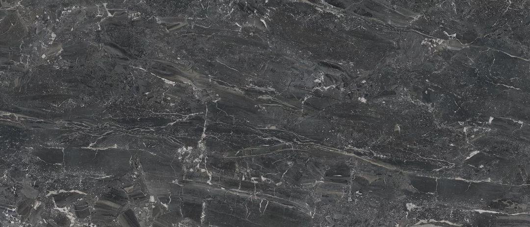 Плитка керамогранитная North Cathedral Black SZKL RECT LAP SOFT 1198x2798 Paradyz - Зображення