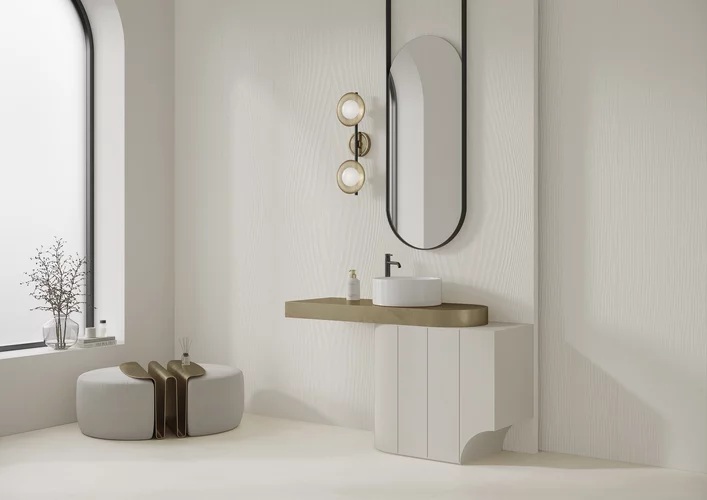 Плитка стінова Pure Cathedral White A RECT STR MAT 398x1198 Paradyz - Зображення 198371928-a229b.jpg