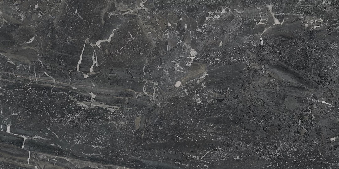 Плитка керамогранітна North Cathedral Black SZKL RECT LAP SOFT 598x1198 Paradyz - Зображення