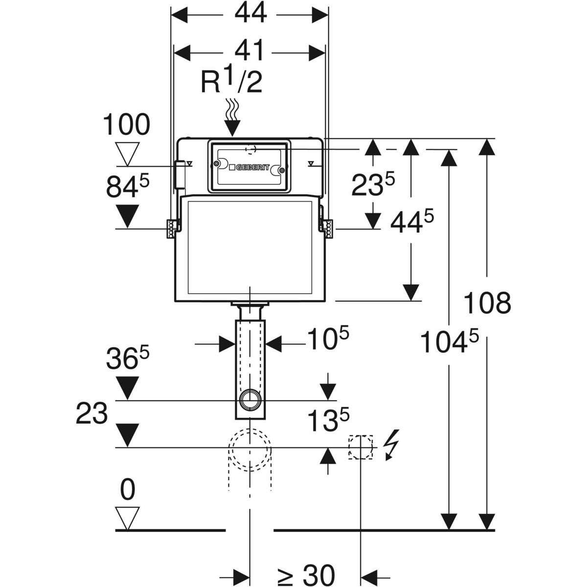 Бачок для унітаза Delta 12 см 109.100.00.1 Geberit - Зображення 198526-82fc5.jpg