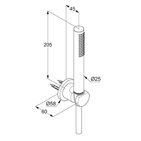 Душовий набір 1S Nova Fonte Puristic нікель брашований 20850N5-15 Kludi - Зображення 198961393-7f3f8.jpg