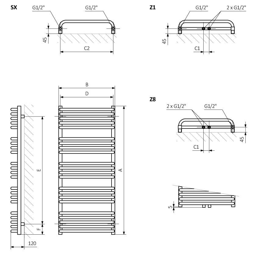 Рушникосушка Alex 1580x700 Ral 9005 matt Terma - Зображення 199212152-60c54.jpg