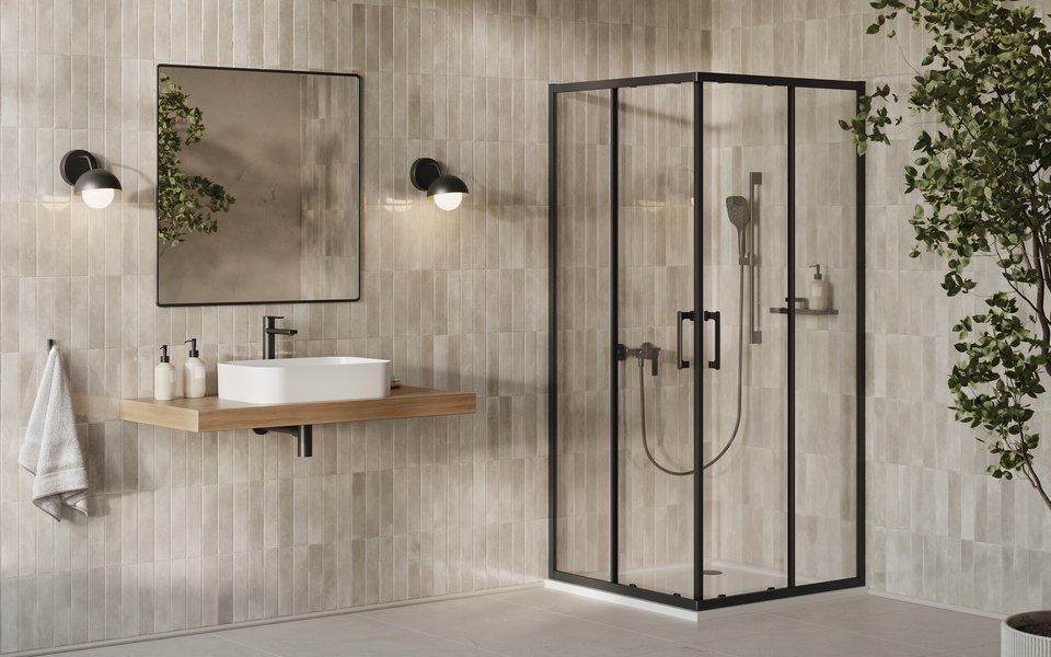 Душова кабіна X-Point Slim XPSRV2 90 чорний Transparent RAVAK - Зображення 199486782-c8717.jpg