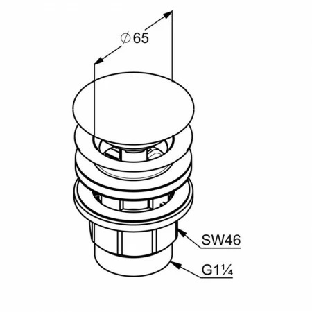 Донный клапан Push-Open 10426N5-00 brushed nikel Kludi - Зображення 199605598-e630e.jpg
