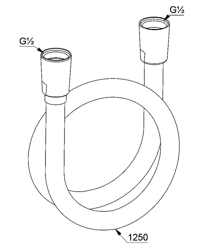 Душевой шланг 1250 мм Suparaflex никель брашированный 61071N5-00 Kludi - Зображення 199611835-08749.jpg