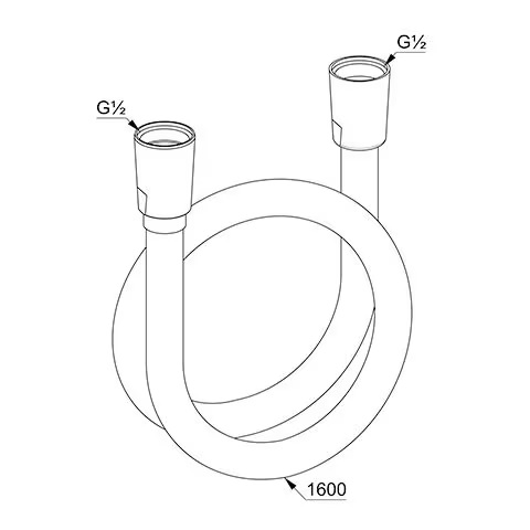 Душовий шланг Suparaflex 1600 мм нікель брашований 61072N5-00 Kludi - Зображення 199611836-62d66.jpg
