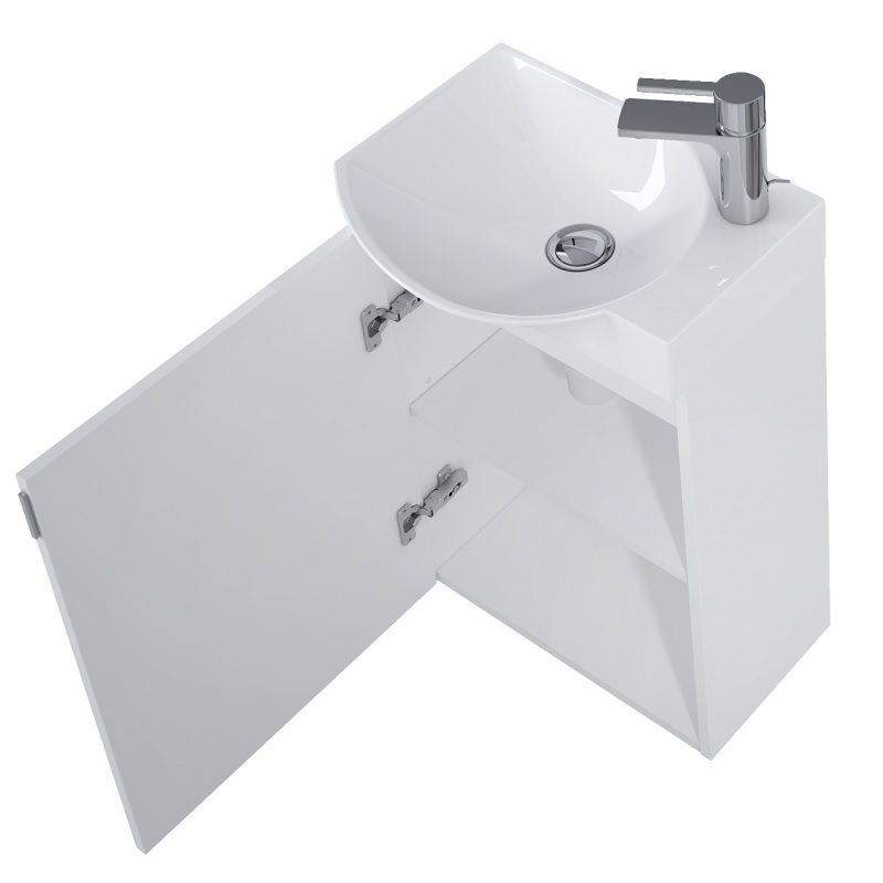 Шкафчик с умывальником Ravell 450 White matt A852448806 Roca - Зображення 199611953-dda9e.jpg