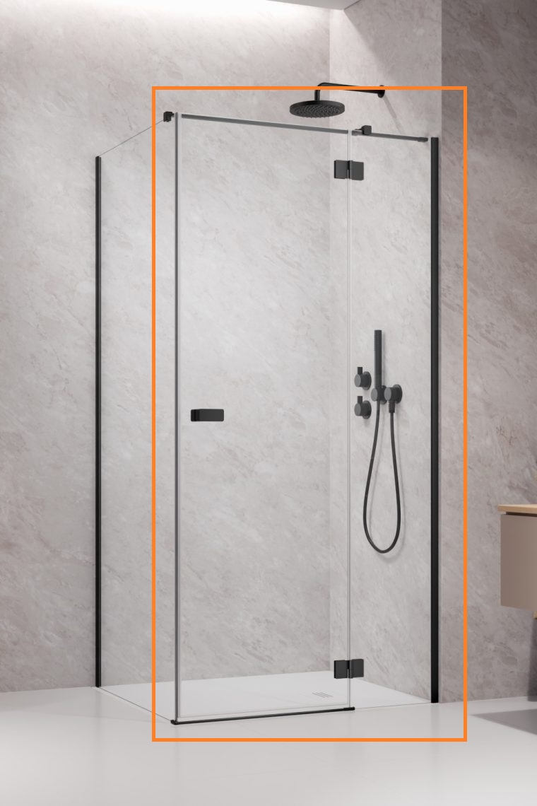 Душові двері Garda Black KDJ120 праві RADAWAY - Зображення 199813061-f1fab.jpg