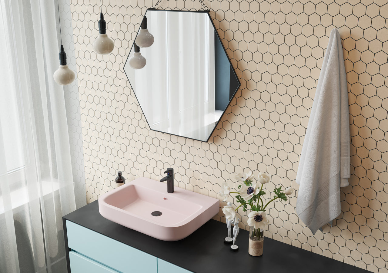 Мозаїка H 6007 Hexagon Bisque 295×295x9 Котто Кераміка - Зображення 1afe6-h-6007-bisque-_.jpg