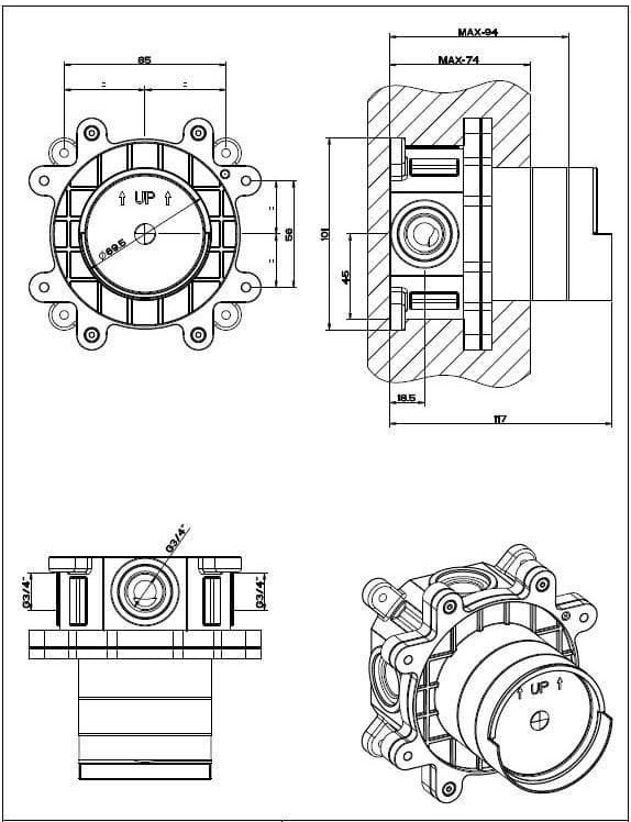 Вбудована частина змішувача Gessi316 46112031 Gessi - Зображення 200058-08d8c.jpg
