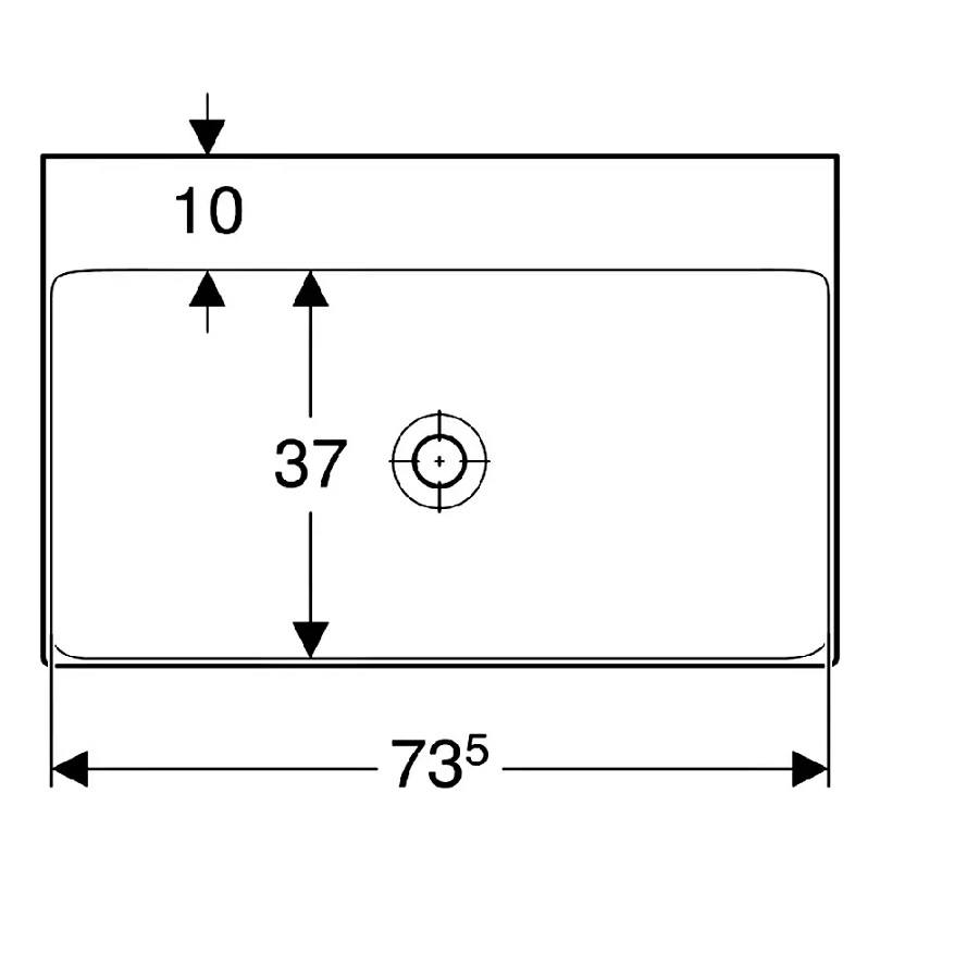 Умывальник One 75 505.021.01.2 Geberit - Зображення 203190967-f256b.jpg