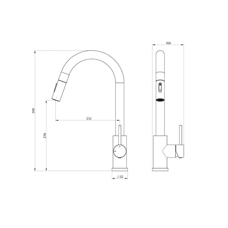 Змішувач для кухні Favo 060170ST сталевий брашований EMPORIA - Зображення 203864633-9ab27.jpg