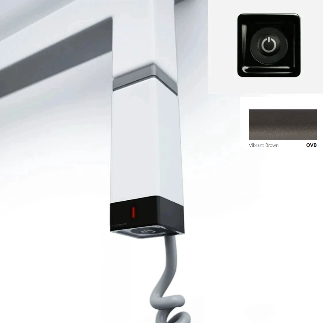 ТЭН скрытого монтажа One K 600W Ral Vibrant Brown Terma - Зображення