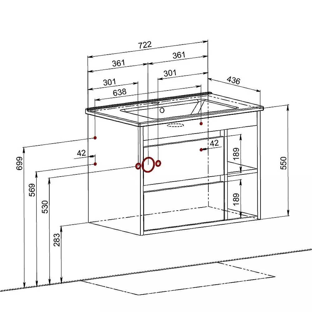 Шафка з умивальником Shelf нордленд 75 та стільницею Loft-Iron Аква Родос - Зображення 204397261-1f650.jpg