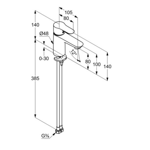 Змішувач для умивальника DN 15 Objekta (321260575), Kludi - Зображення 204643-b8f7a.jpg