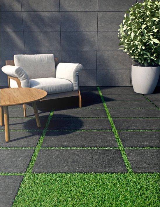 Плитка керамогранітна Pietra Serena Antracite RECT 600x600x20 Stargres - Зображення 2055b-pietra-serena-antracite-rett..jpg
