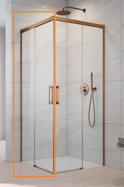 Душова кабіна (половина) Idea Brushed Copper KDD 90 ліва RADAWAY - Зображення 205941765-86a81.jpg