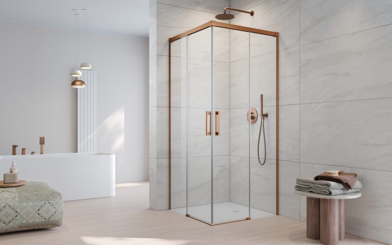 Душова кабіна (половина) Idea Brushed Copper KDD 90 права RADAWAY - Зображення 205949765-11710.jpg