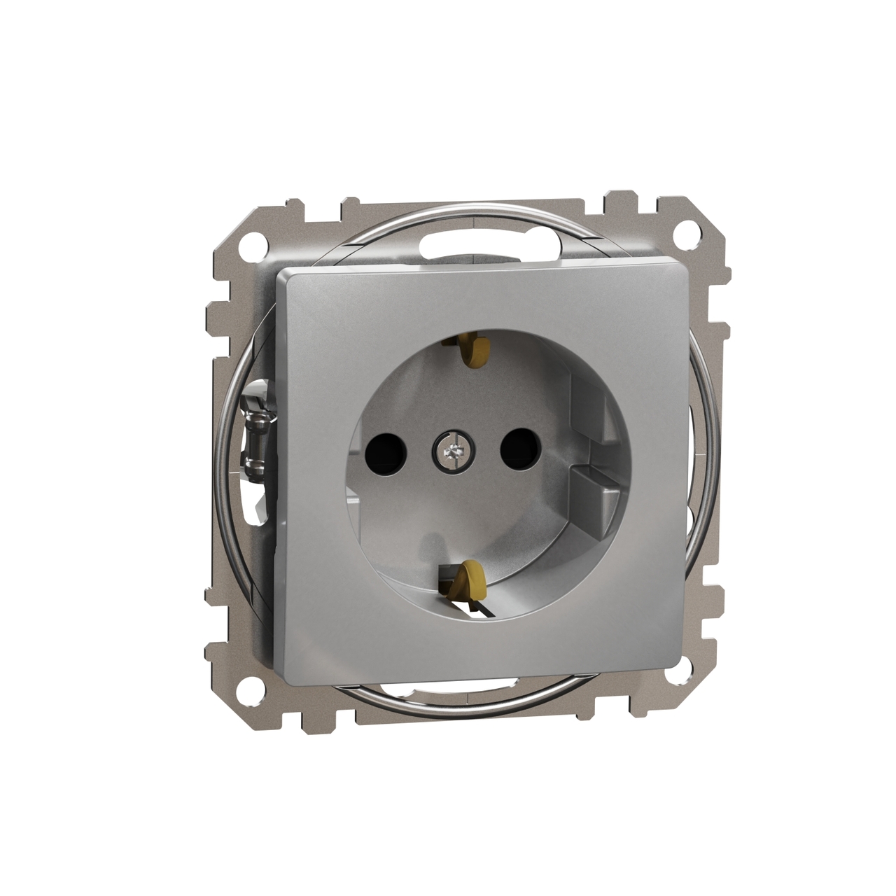 Розетка с заземлением Алюминий Sedna Design & Elements (SDD113022), Schneider Electric - Зображення