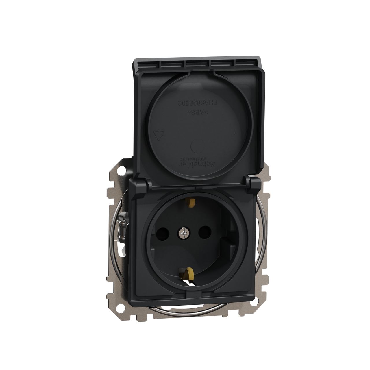 Розетка з заземленням Чорний Sedna Design & Elements (SDD114024), Schneider Electric - Зображення