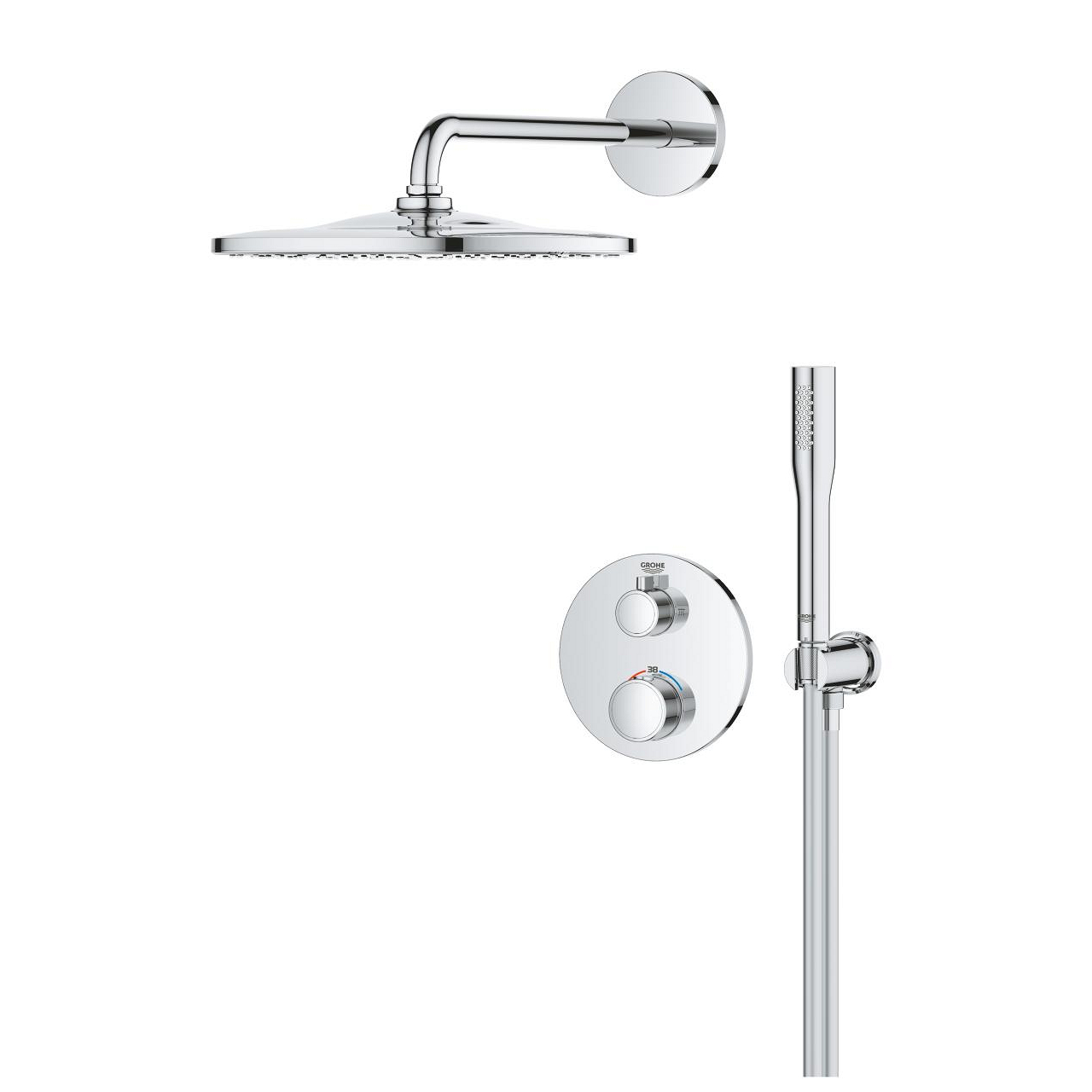 Душевая система Grohtherm Rainshower Mono 310 34869000 Grohe - Зображення 206354004-a504e.jpg