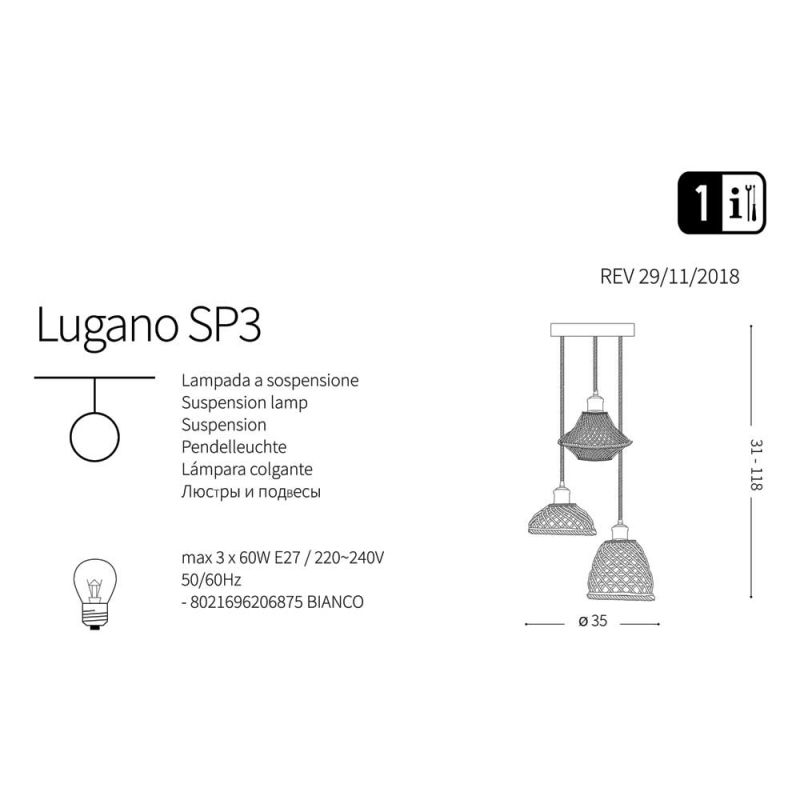 Люстра LUGANO SP3 (206875), IDEAL LUX - Зображення 206875-1.jpg