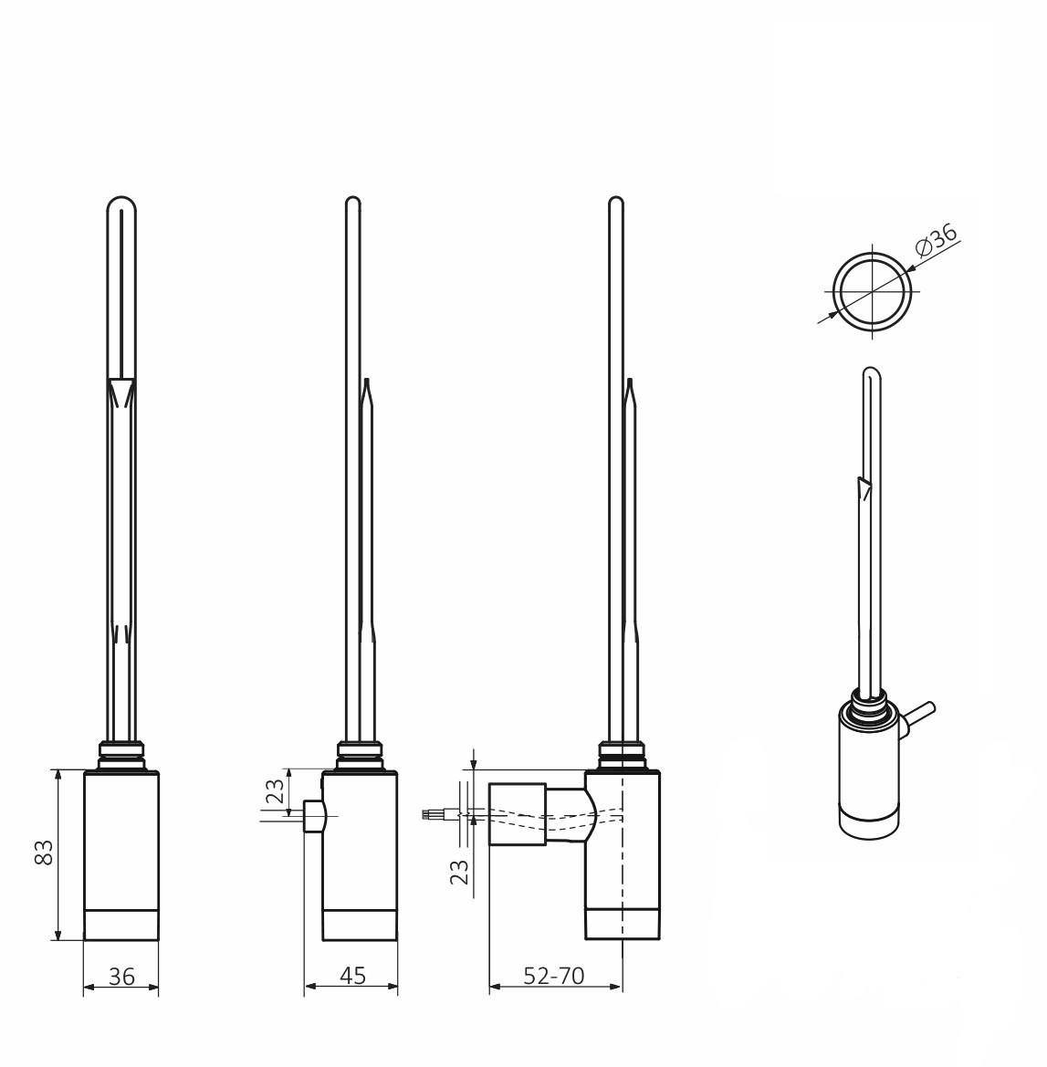 ТЕН прихованого монтажу One R36 600W Ral Halo Terma - Зображення 206890598-b4617.jpg