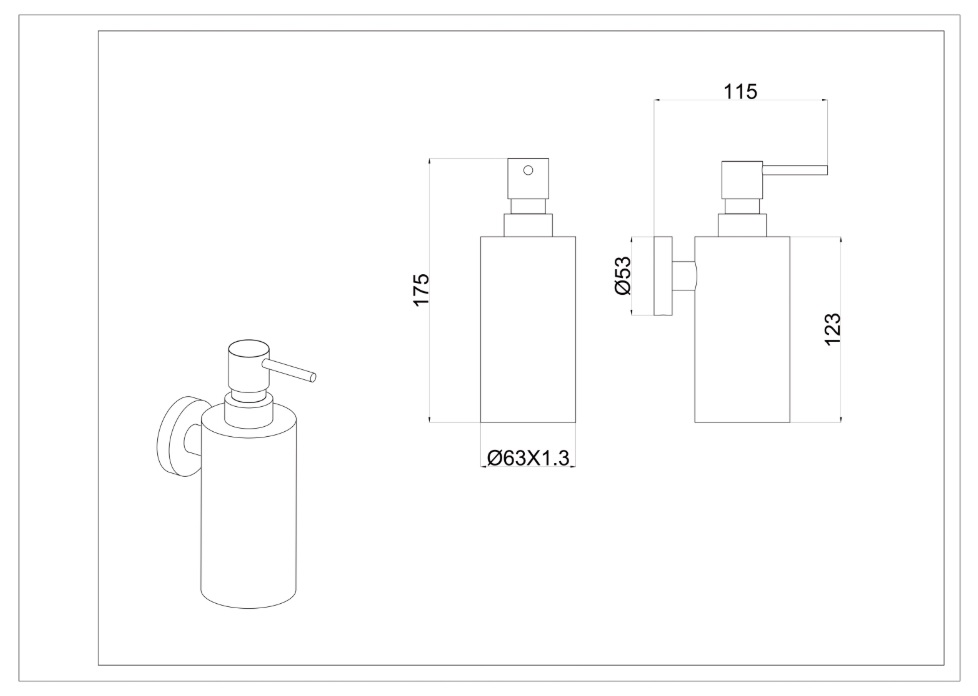 Дозатор для жидкого мыла gun metal 5070BN EMPORIA - Зображення 207144727-b5677.jpg