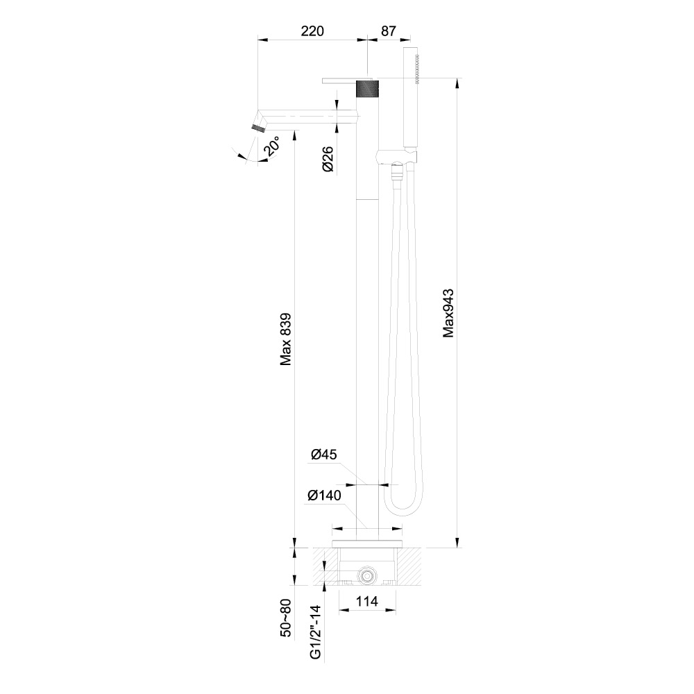 Змішувач підлоговий для ванни ORI золотий брашований 08031GN-P EMPORIA - Зображення 207144923-39370.jpg