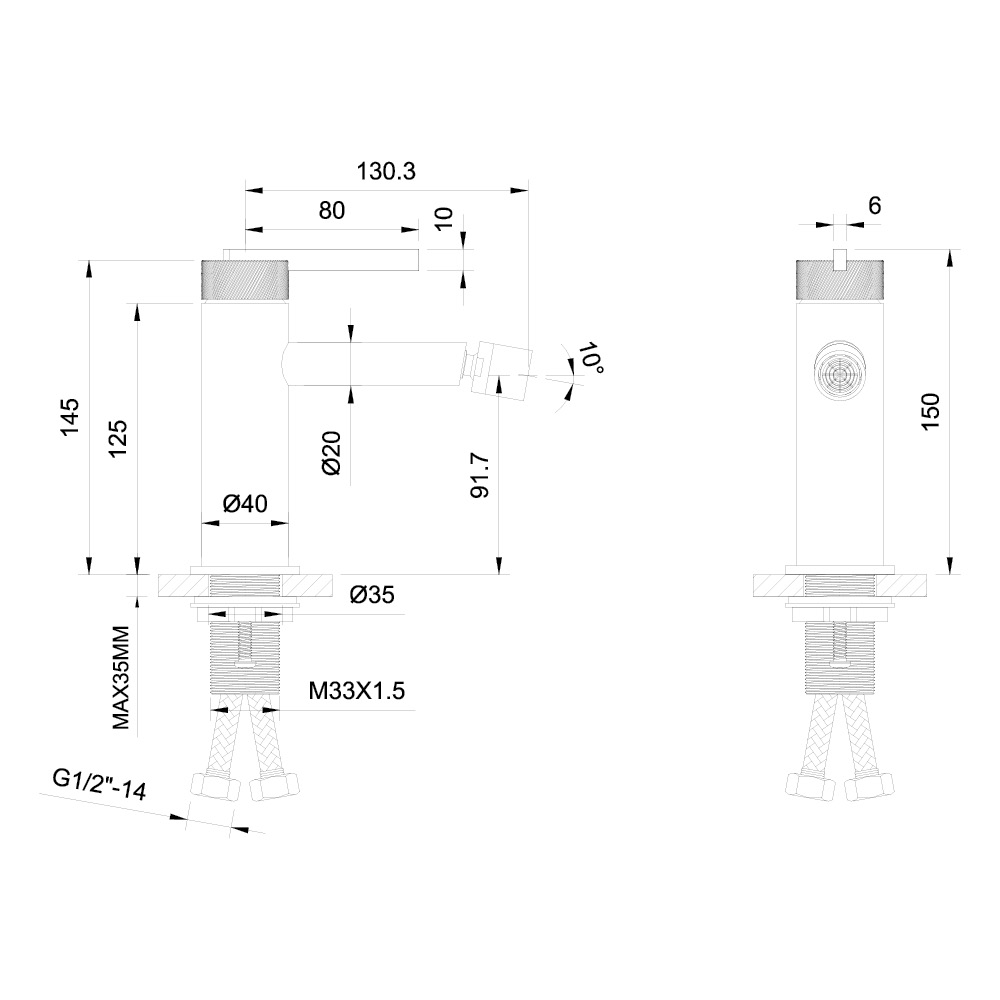 Смеситель для биде ORI gun metal 08020BN EMPORIA - Зображення 207144940-e5d1f.jpg