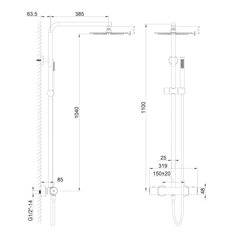 Душова система ORI золотий брашований 0401201GN EMPORIA - Зображення 207144953-e0a6d.jpg