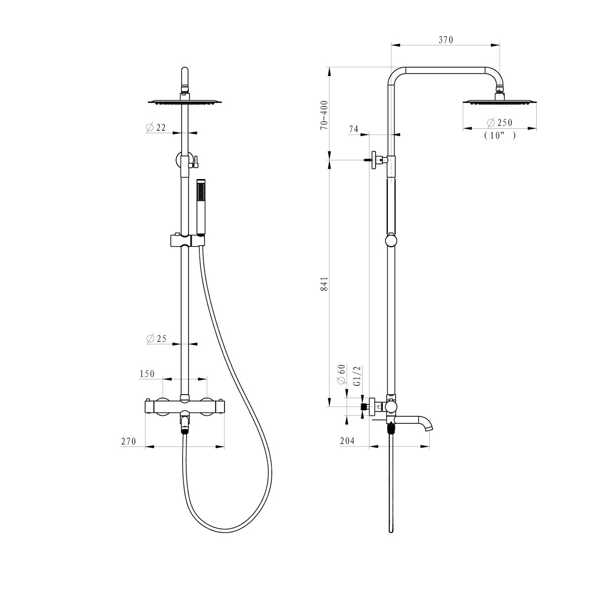 Душевая система FLY черный matt 030130BM EMPORIA - Зображення 207145026-953c1.jpg