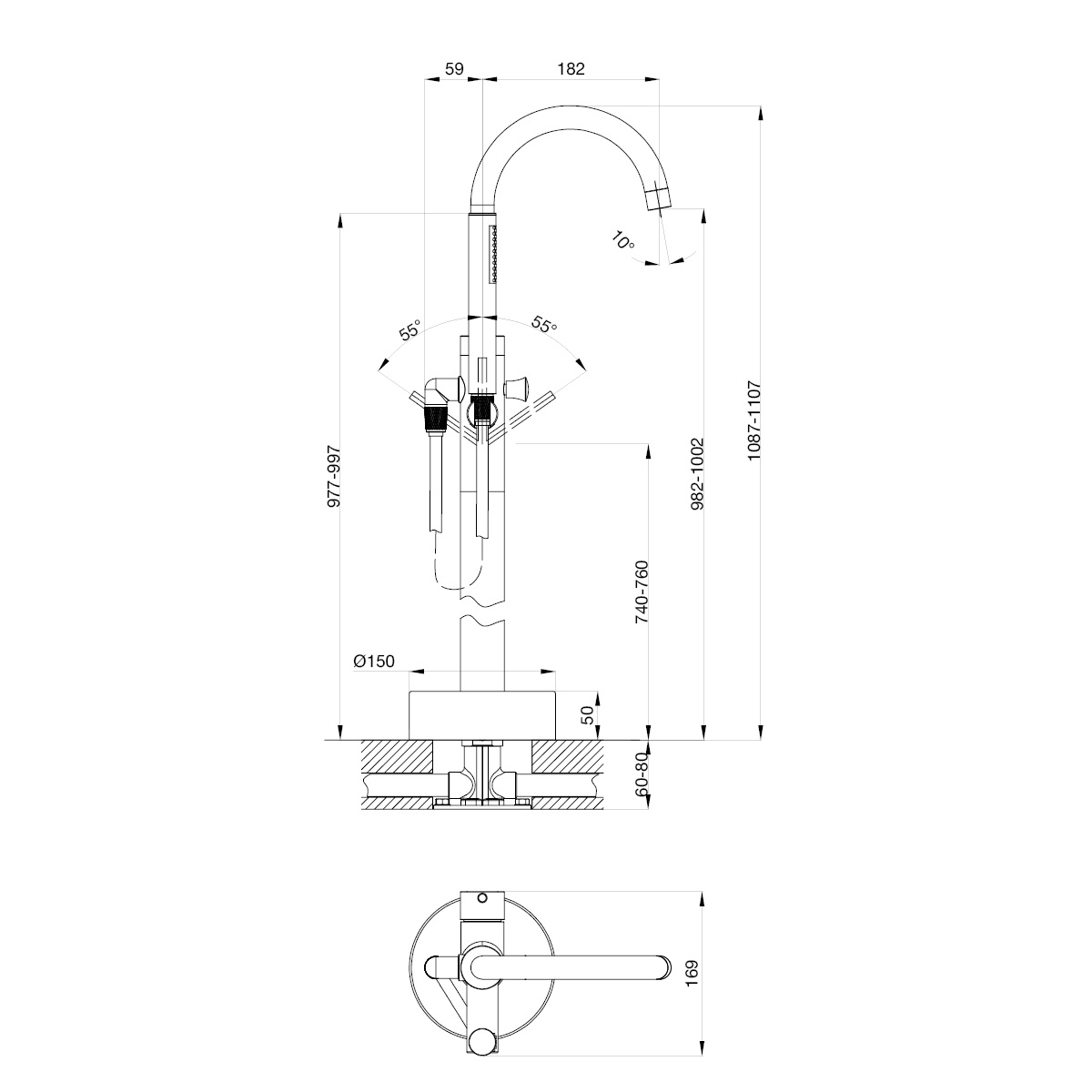 Змішувач підлоговий для ванни FLY золотий брашований 03031GN EMPORIA - Зображення 207145033-95405.jpg