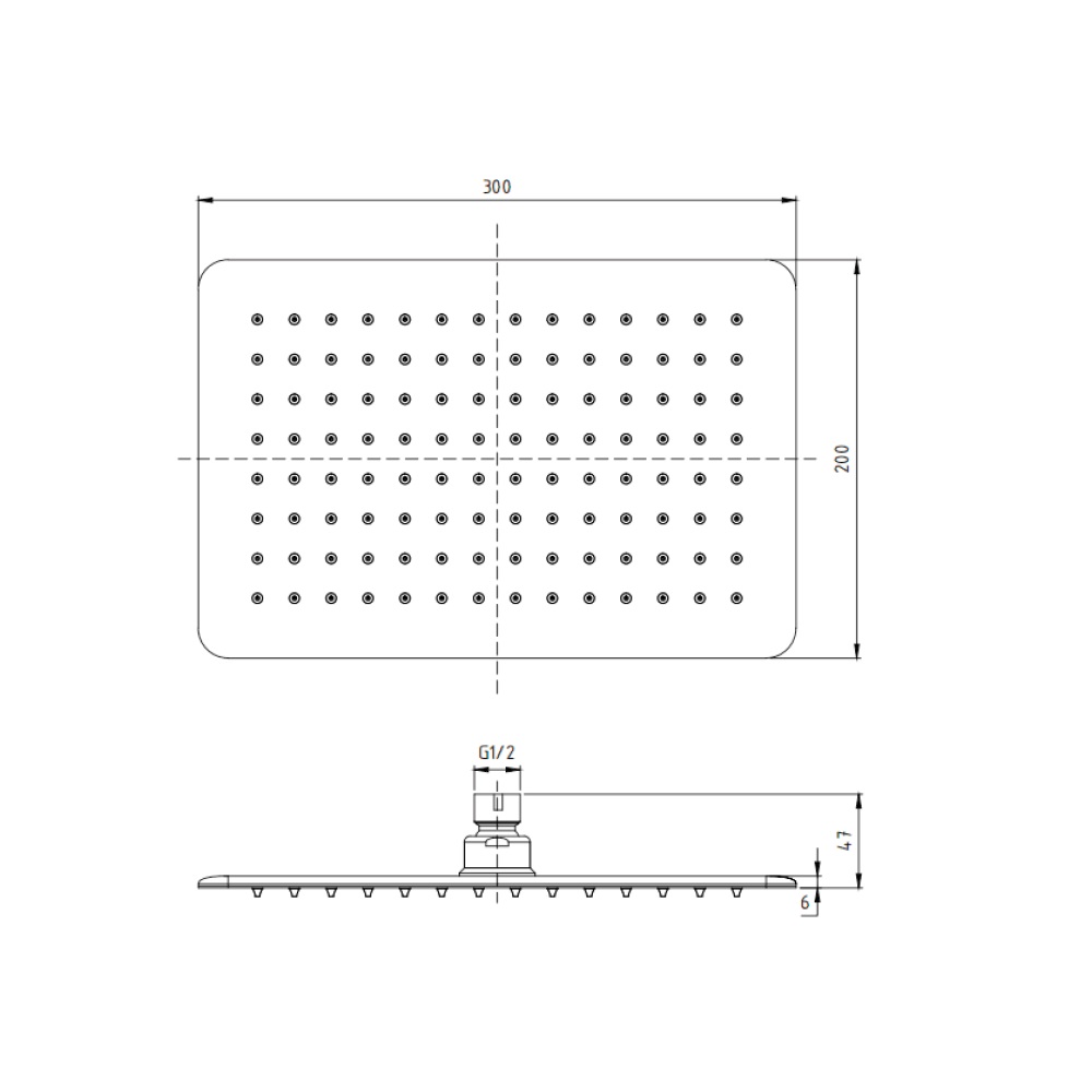 Верхний душ прямоугольный хром 04061CHR EMPORIA - Зображення 207145038-d3f0e.jpg