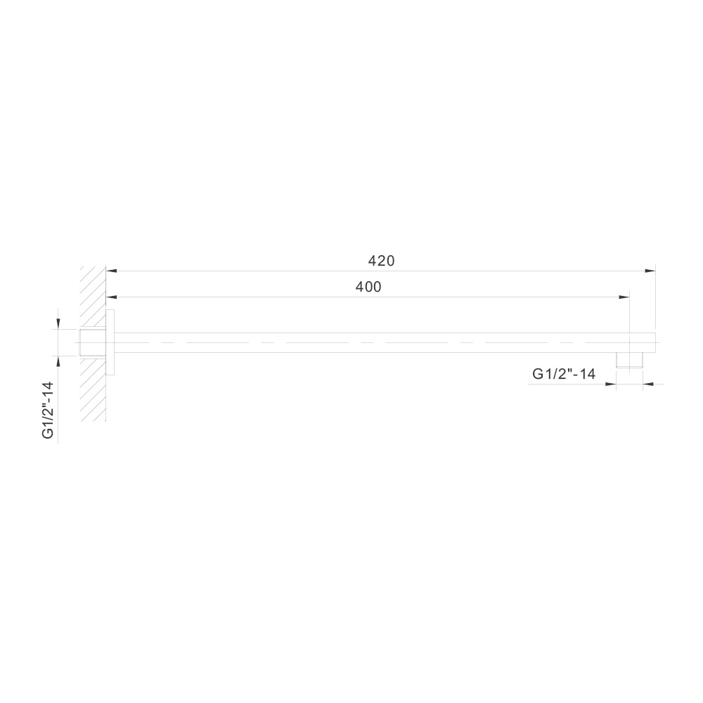 Душовий кронштейн 400 мм хром 04051CHR EMPORIA - Зображення 207145049-9cca7.jpg