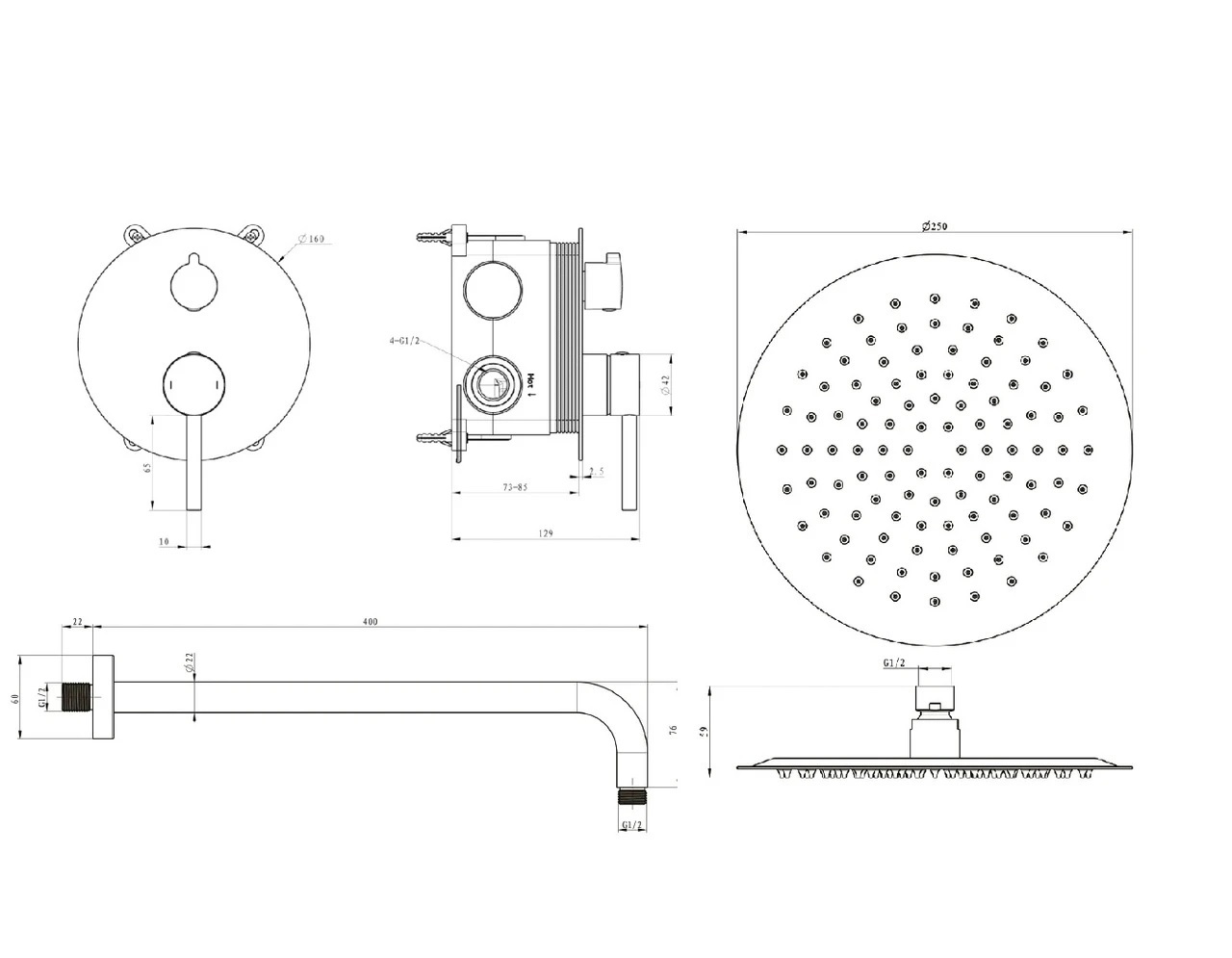 Душевая система FLY gun metal ZESTAW-FLY-15-BN EMPORIA - Зображення 207145051-af17b.jpg