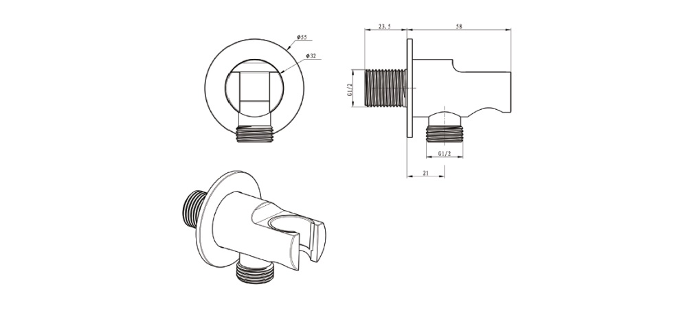 Підключення душового шланга gun metal 04082BN EMPORIA - Зображення 207543248-4a9f7.jpg
