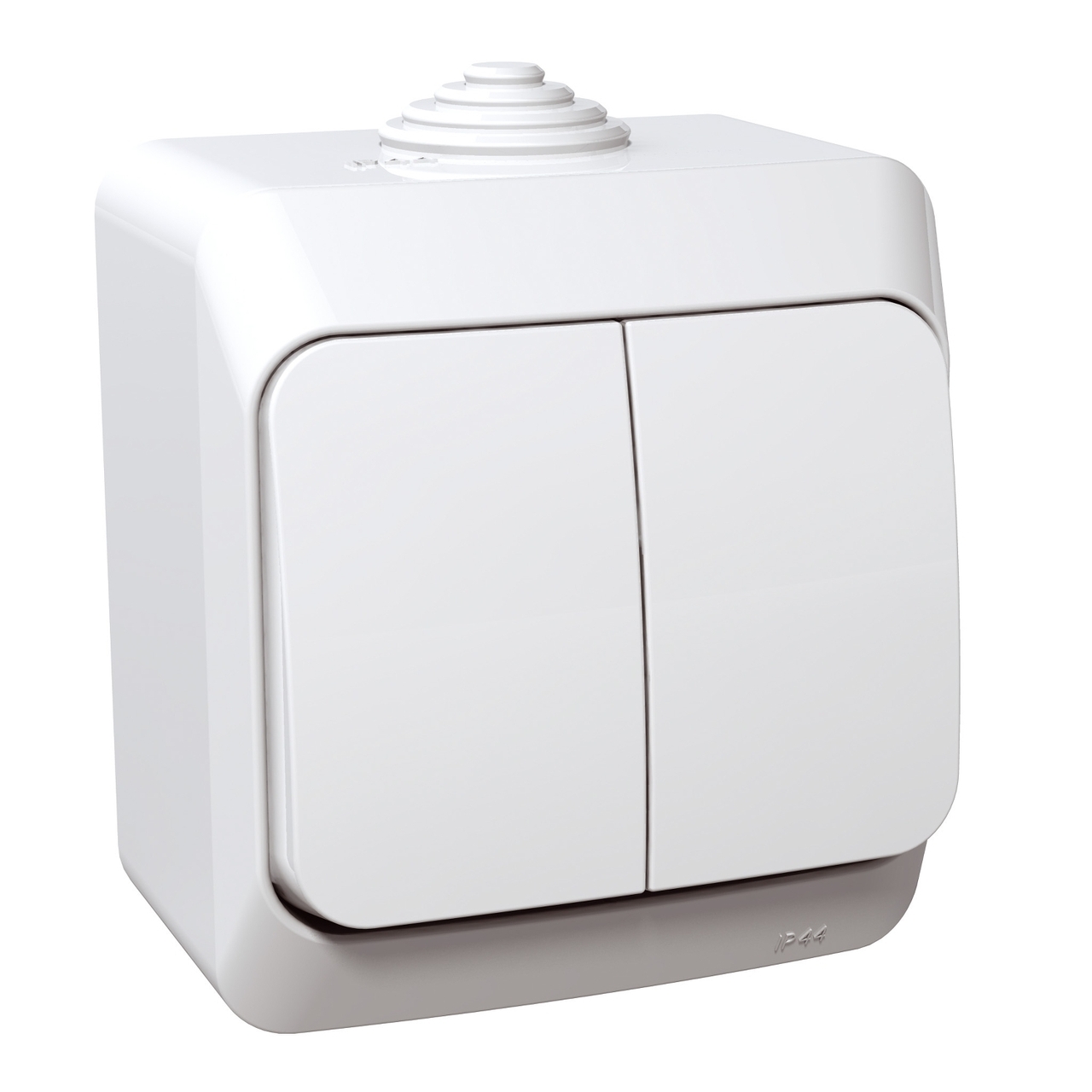 Вимикач 2-клавішний IP44 Білий CEDAR (WDE000550), Schneider Electric - Зображення 2076322-f725b.jpg