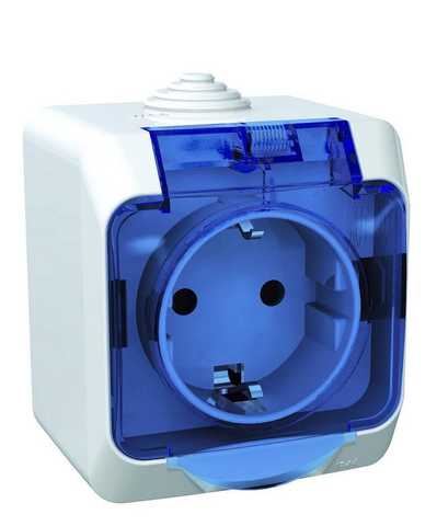 Розетка з заземленням IP44 Білий CEDAR (WDE000543), Schneider Electric - Зображення