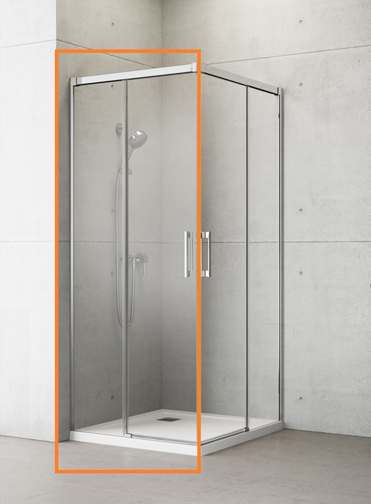Душова кабіна (половина) Idea 8 Chrome KDD 100 ліва RADAWAY - Зображення 208544163-b69ea.jpg