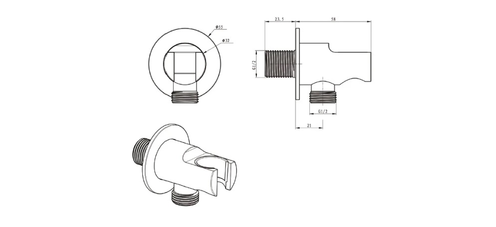 Підключення душового шланга чорний matt 04082BM EMPORIA - Зображення 208927864-5cfcb.jpg