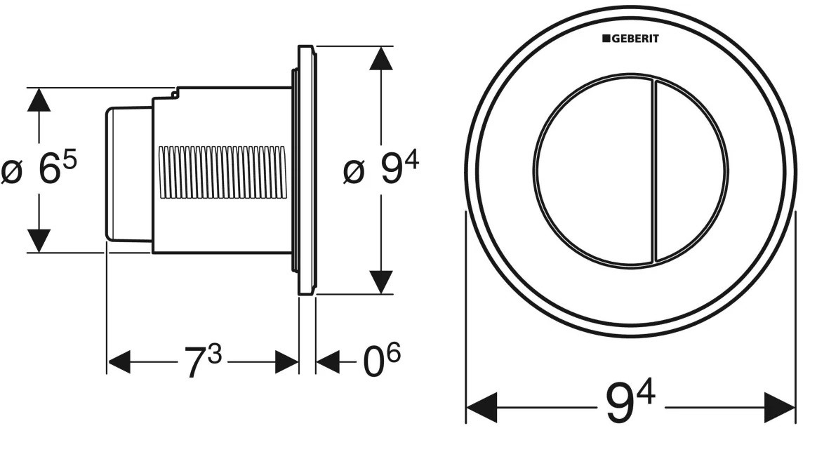 Кнопка зливу Type 10 116.055.JQ.1 хром matt Geberit - Зображення 209055988-2c7fb.jpg