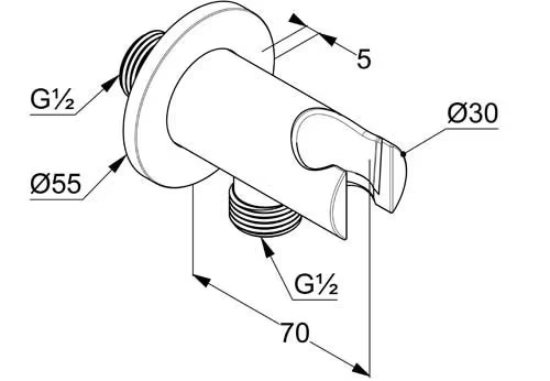 Підключення душового шланга DN 15 A-QA бронза брашована 65567N1-00 Kludi - Зображення 209106568-7e723.jpg
