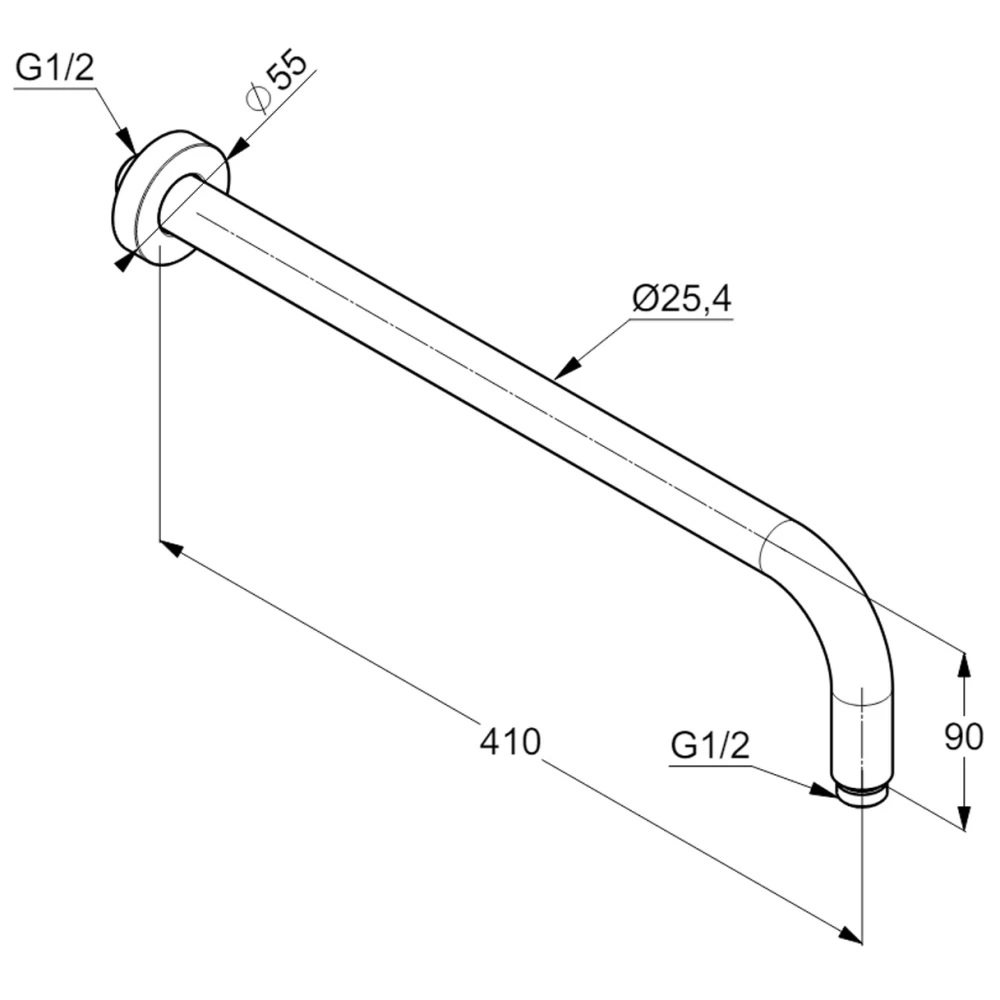 Душовий кронштейн DN 15 A-QA бронза брашована 66514N1-00 Kludi - Зображення 209106571-94e0d.jpg