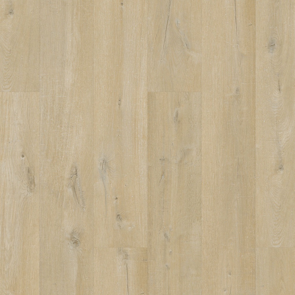 Виниловый пол Fuse Linen Дуб серовато-бежевый льняной 228,6x1500x2,5 Quick-Step - Зображення